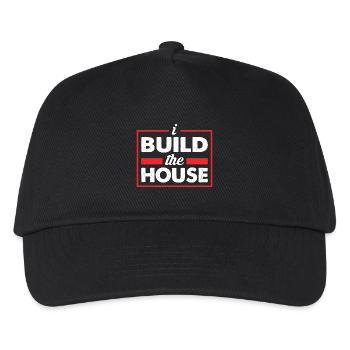 I build the house - I build a house - Kids’ Baseball Cap - black - Front