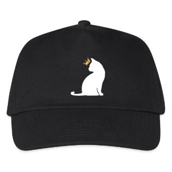 chat couronne - Casquette de baseball Enfant - noir - Devant