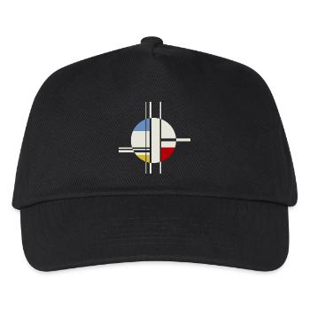 Rectangles circulaires Art moderne abstrait - Casquette de baseball Enfant - noir - Devant
