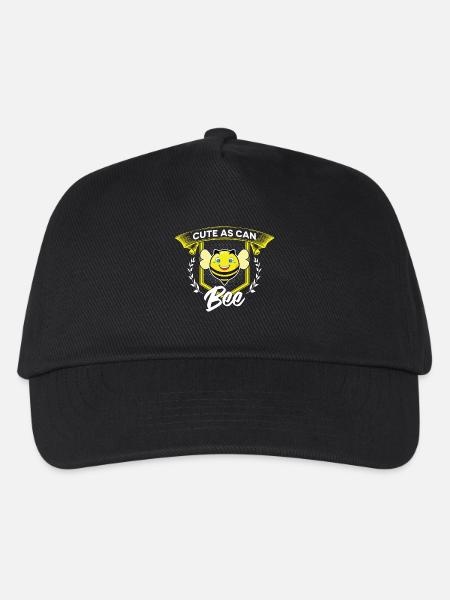 Bienen Hummel Design - Kinder Basecap - Schwarz