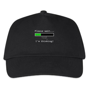 S'IL VOUS PLAÎT ATTENDRE DANS LA PENSÉE Idée Cadeau Design Thème - Casquette de baseball Enfant - noir - Devant