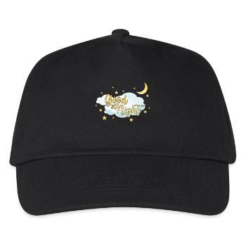 Good night sleep t shirt with moon and stars - Kids’ Baseball Cap - black - Front