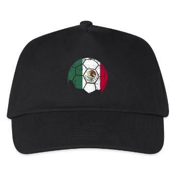 Mexico Soccer Ball Fußball - Kinder Basecap - Schwarz - Vorne