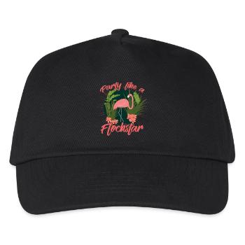 Party Flamingo like a Flockstar - Kids’ Baseball Cap - black - Front