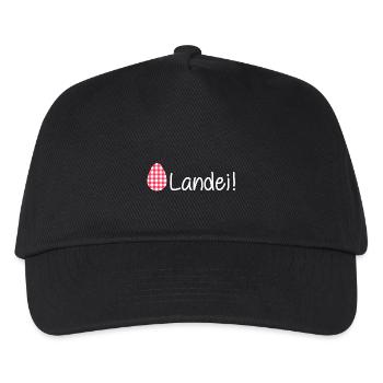 landei (white) - Kinder Basecap - Schwarz - Vorne