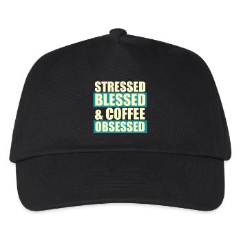 Stressed blessed - Kids’ Baseball Cap - black - Front