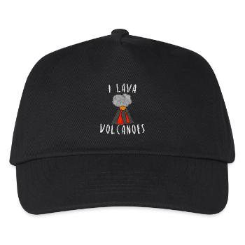 I love volcanoes volcano nature gift idea - Kids’ Baseball Cap - black - Front