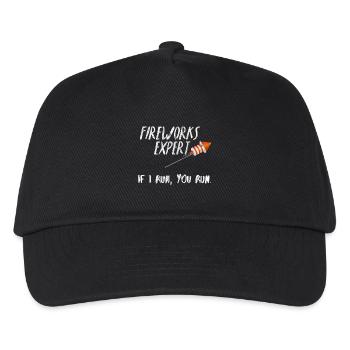 Fireworks Expert Firework New Year's Eve Gift Idea - Kids’ Baseball Cap - black - Front