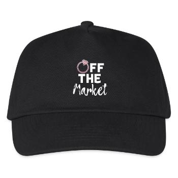 Off the Market Hochzeit Braut Spruch Geschenk Idee - Kinder Basecap - Schwarz - Vorne