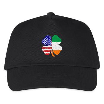 American Irish Clover Leaf Gift - Kinder Basecap - Schwarz - Vorne