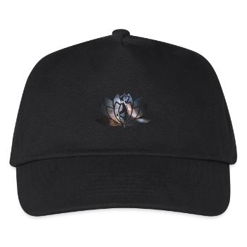 Yoga Lotusblüte - Kinder Basecap - Schwarz - Vorne