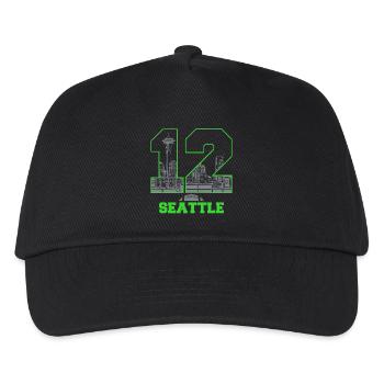 Twelve Seattle 12 Seattle - Kinder Basecap - Schwarz - Vorne
