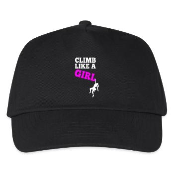 Climb Like A Girl - Rock Climbing Girl - Kids’ Baseball Cap - black - Front