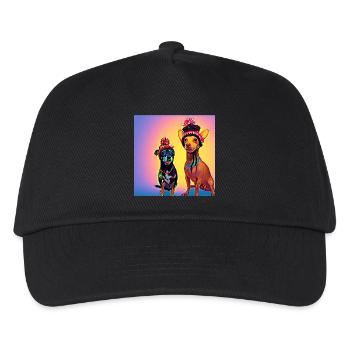 Pop-Art - Kinder Basecap - Schwarz - Vorne