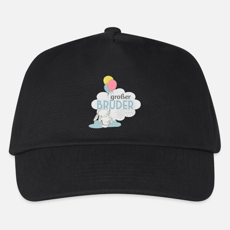 großer Bruder Hase - Kinder Basecap - Schwarz