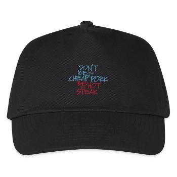 Cheap Pork Hot Steak - pork steak - Kids’ Baseball Cap - black - Front