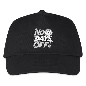 NO DAYS OFF Fitness Gym Motivation body building - Kinder Basecap - Schwarz - Vorne