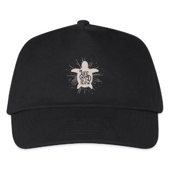 Life is Good Take it's Slow Turtle Gift - Kids’ Baseball Cap - black - Front