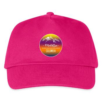 Medellin Kolumbien - Kinder Basecap - Fuchsia - Vorne