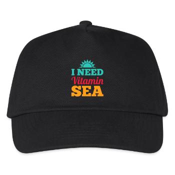 I NEED VITAMIN LAKE - Beach Please Gift Sea - Kids’ Baseball Cap - black - Front