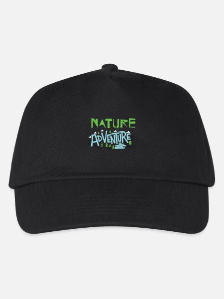 Nature Adventure - Kinder Basecap - Schwarz