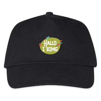 Hallo i bims - Kinder Basecap - Schwarz - Vorne