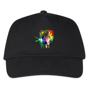 Wolf Splash Moderne - Casquette de baseball Enfant - noir - Devant