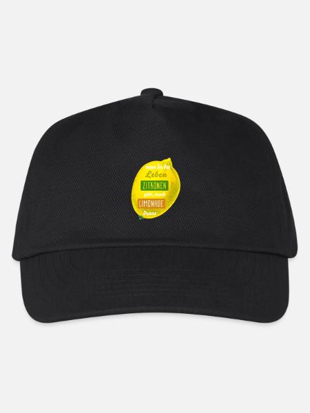 Zitronen, Limonade, lustige Sprüche - Kinder Basecap - Schwarz