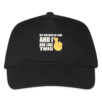 Cross-fingers Mother-In-Law T-shirt - Kids’ Baseball Cap - black - Front