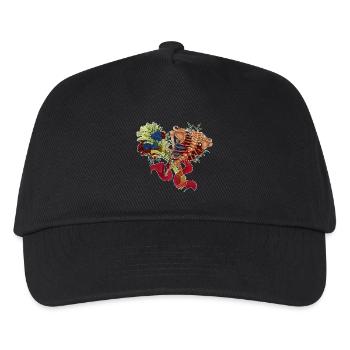 floral spine (bis) - Kids’ Baseball Cap - black - Front