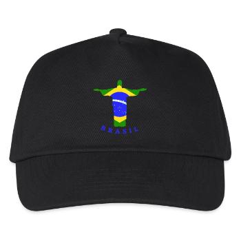 Statue de drapeau du Brésil - Casquette de baseball Enfant - noir - Devant