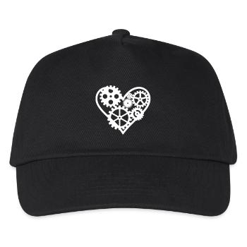 Coeur Steampunk - Casquette de baseball Enfant - noir - Devant