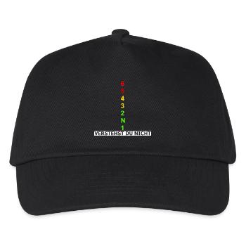 Motorrad Gangschaltung Gänge Bike Biker Bikes - Kinder Basecap - Schwarz - Vorne