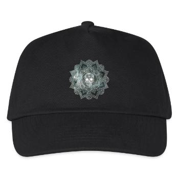 Mandala Skull - Kinder Basecap - Schwarz - Vorne