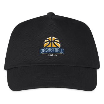 Basketball Sport Geschenk Team Mannschaft Spiel - Kinder Basecap - Schwarz - Vorne