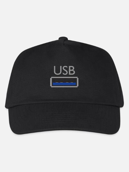 USB - Kids’ Baseball Cap - black