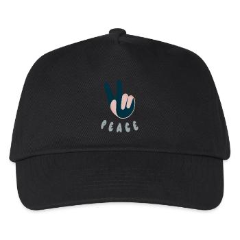 peace - Kinder Basecap - Schwarz - Vorne