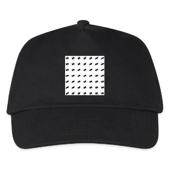 black and white art - Kids’ Baseball Cap - black - Front