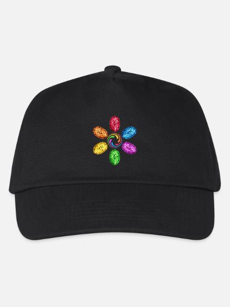 Unendlichkeit Infinity Chakra Steine Spirale Magie - Kinder Basecap - Schwarz