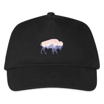 Bison used look - Kids’ Baseball Cap - black - Front