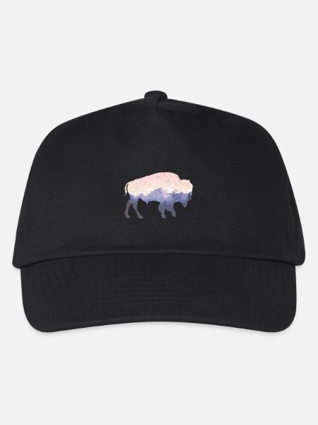 Bison used look - Kinder Basecap - Schwarz
