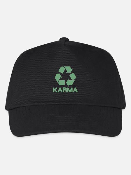 Karma Wiederholung Geschenk Idee - Kinder Basecap - Schwarz