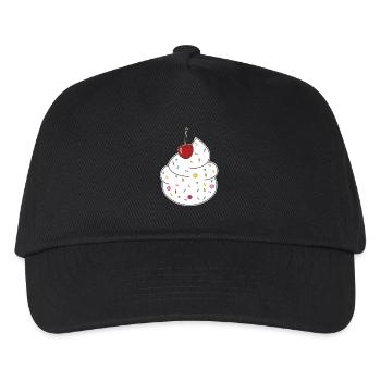 Sahne Kirsche - Kinder Basecap - Schwarz - Vorne