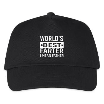 Father dad daddy farting fart pillow gift - Kids’ Baseball Cap - black - Front
