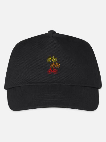Bunte Fahrräder Motiv Radsport Rennrad Geschenk - Kinder Basecap - Schwarz