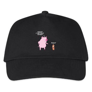 Bacon i am your father - Speck - Vater - Kinder Basecap - Schwarz - Vorne