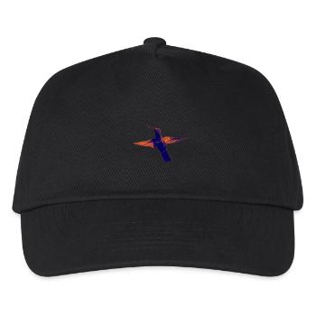 Kolibri exotisch Kunst Vogel Natur fliegen cool - Kinder Basecap - Schwarz - Vorne