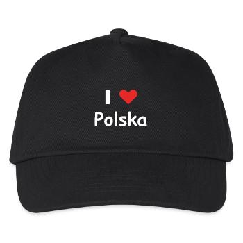 I Love Polska - Kinder Basecap - Schwarz - Vorne
