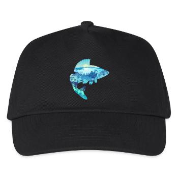 Barsch Perch Bass - Kinder Basecap - Schwarz - Vorne