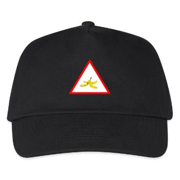 Attention banana peel - Kids’ Baseball Cap - black - Front